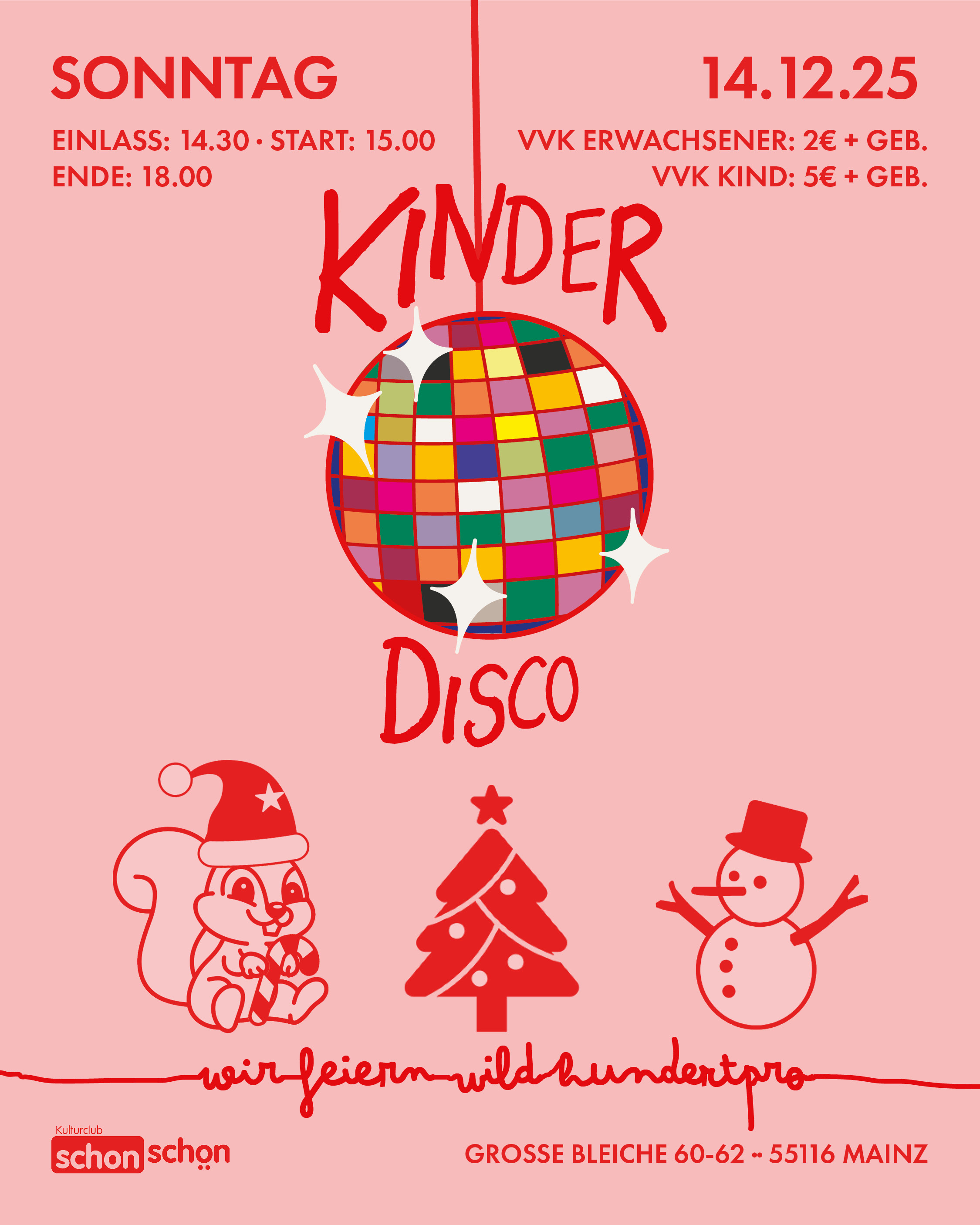 Veranstaltungsbild für Kinderdisco – Weihnachtsedition!